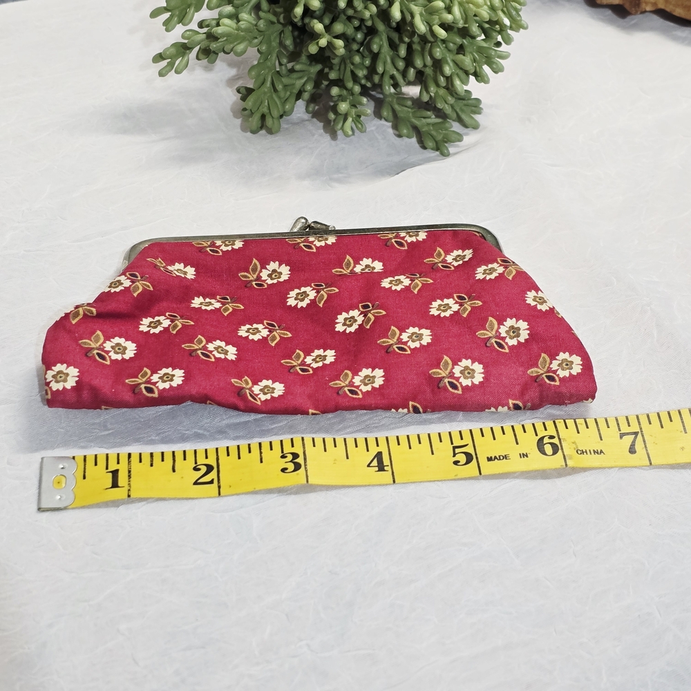 Vintage Floral Red Clutch Bag/ Coin Purse - Picture 4 of 4